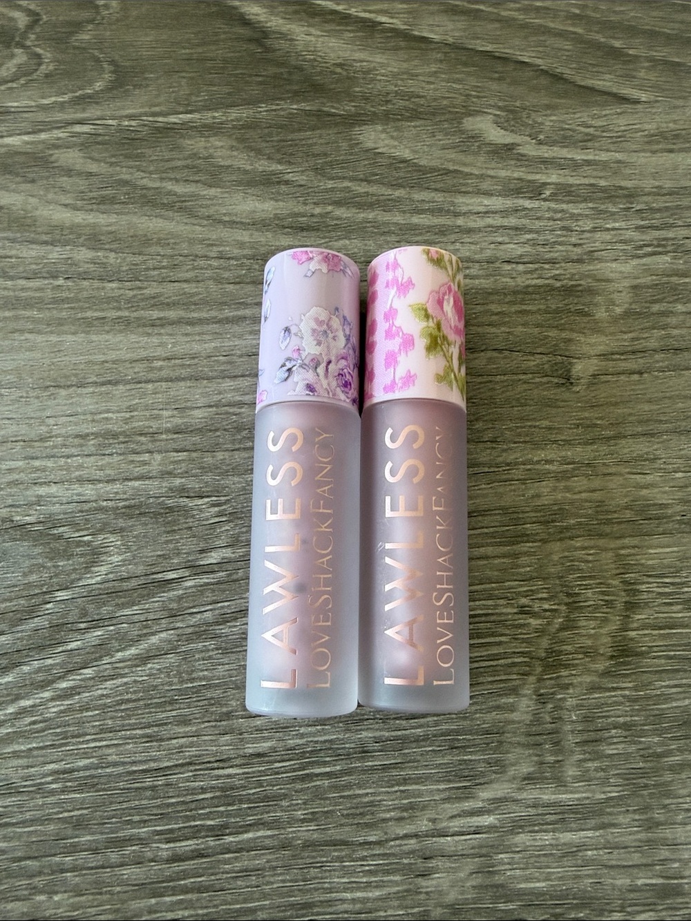 LAWLESS Loveshackfancy Pink Lip Gloss Duo Happy Thoughts and Bloom Heirloom